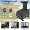 Portable Wood Camping Burning Stove Heater with 2 Cooking Positions