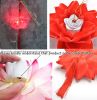 Portable Blossom Lotus Flower Light Lamp with Handle for Chinese Lantern Festival - Pink