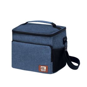 Lunch Bag Insulated Lunch Bag for Work Office Picnic Beach Leakproof Lunch Cooler Bag with Adjustable Shoulder Strap (Color: Navy)