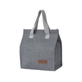 Beenlove Lunch cooler bag thermal lunch tote bag simple and new fashion lunch bag insulated (Color: Gray)